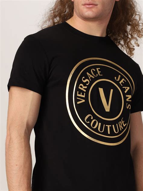 versace outlet uomo jeans t shirt con logo|versace jeans couture official site.